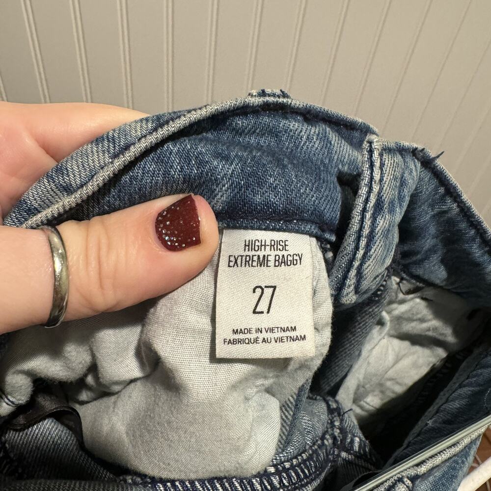 BDG Urban Outfitters High Rise Extreme Baggy Jeans Size 27 - Picture 7 of 8